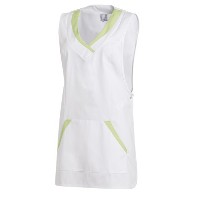 Leiber - Überwurfschürze Damen weiß/hellgrün 08/2526/0187, Größe I