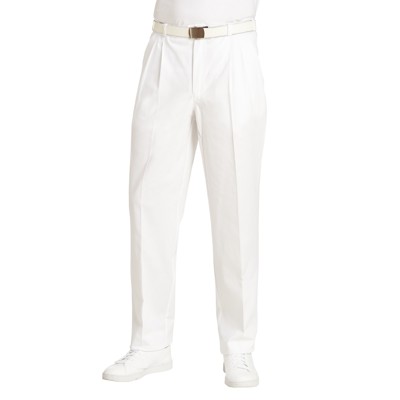 Leiber - Bundfaltenhose Gesäßtasche weiß 12/1410/01, Größe 48