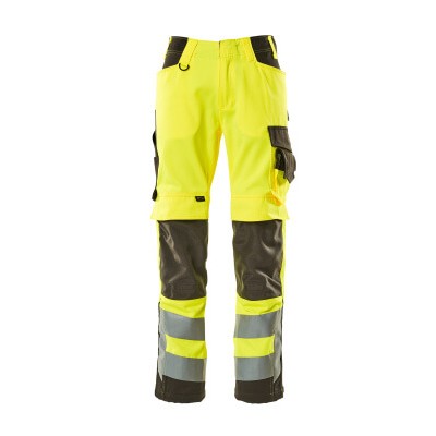 MASCOT® - Kendal Hose mit Knietaschen - SAFE SUPREME - hi-vis Gelb/Dunkelanthrazit, Gr. 82C51
