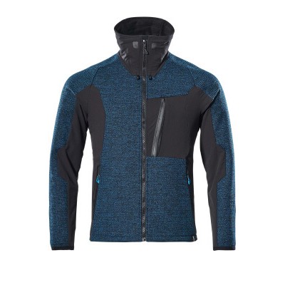 MASCOT® - Strickjacke mit Reißverschluss ADVANCED, Dunkelpetroleum/Schwarz, Größe XL