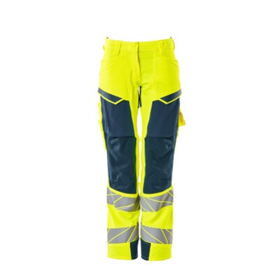 MASCOT® - Hose mit Knietaschen ACCELERATE SAFE, hi-vis Gelb/Dunkelpetroleum, Größe 76C34