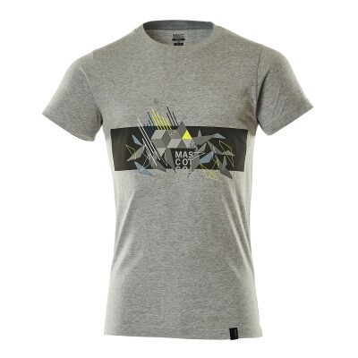MASCOT® - T-Shirt ACCELERATE Grau-meliert/Hi-vis Gelb 19182-965-0817, Größe 3XL