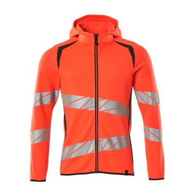MASCOT® - Kapuzensweatshirt mit Reißverschluss - ACCELERATE SAFE - hi-vis Rot/Dunkelanthrazit, Gr. 4XL