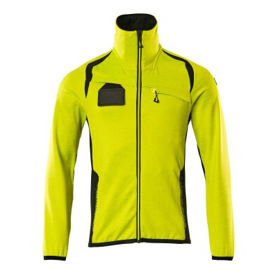MASCOT® - Fleecepullover mit Reißverschluss - ACCELERATE SAFE - hi-vis Gelb/Schwarz, Gr. 3XL