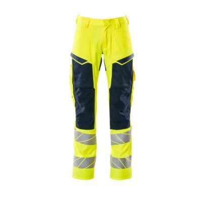 MASCOT® - Hose mit Knietaschen ACCELERATE SAFE, hi-vis Gelb/Schwarzblau, Größe 82C52