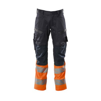 MASCOT® - Hose mit Knietaschen ACCELERATE SAFE, Schwarzblau/hi-vis Orange, Größe 76C50