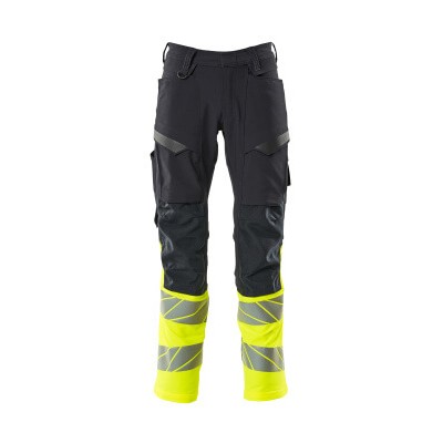 MASCOT® - Hose mit Knietaschen ACCELERATE SAFE, Schwarzblau/hi-vis Gelb, Größe 82C62