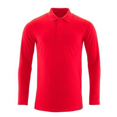 MASCOT® - Polo-Shirt, Langarm CROSSOVER, Verkehrsrot, Größe XL-ONE