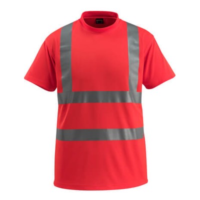 MASCOT® - T-Shirt SAFE LIGHT, hi-vis Rot, Größe S