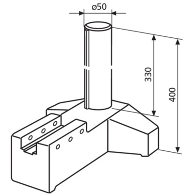 Mahr - 827 b 5 Präz. Messtisch-Fuß mit Säule Ø 50 x 330 mm