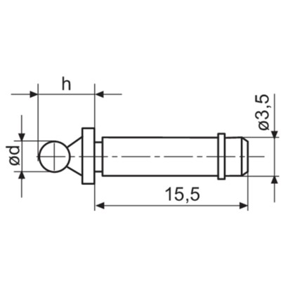 Mahr - Kugelmesseinsatz mit HM-Kugel Ø 2,20 mm / Ø 3,5x15,5mm