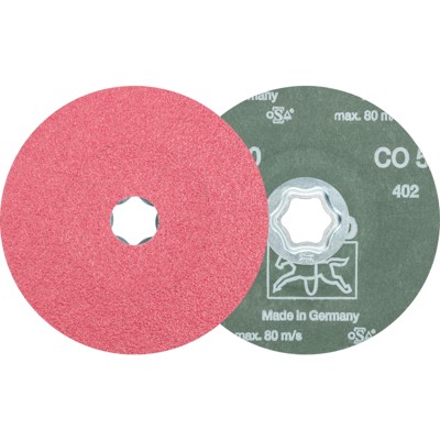 PFERD - COMBICLICK Keramikkorn Fiberscheibe Ø 125 mm CO50 für hohen Abtrag auf Stahl