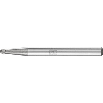 PFERD - Hartmetall Frässtift Kugel KUD Ø 02x1,5 mm Schaft-Ø 3 mm Z3P universal mittel kreuzverzahnt