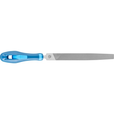 PFERD - Werkstattfeile mit Heft Flachspitz 150mm Hieb 3 für Feinbearbeitung, Schlichten