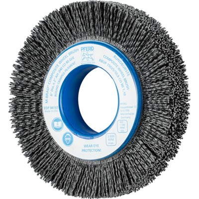 PFERD - COMPOSITE Rundbürste RBUP Ø 150x25x50,8 mm Bohrung Keramik-Filament-Ø 1,10mm Korn 80 stationär
