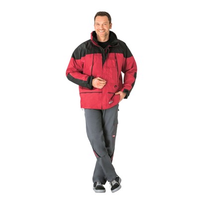 Planam - Winterjacke 3132 rot/schwarz, Größe XL