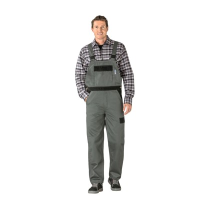 Planam - Latzhose 1224 grau/schwarz, Größe 56