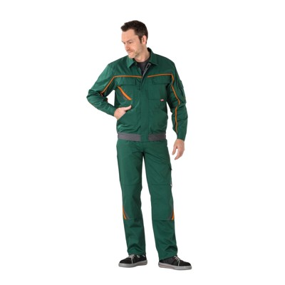 Planam - Bundjacke 2482 grün/orange/schiefer, Größe 44
