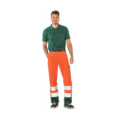 Planam - Bundhose 2018 warnorange/grün, Größe 90