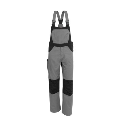 qualitex® - Latzhose X-Serie grau/schwarz Größe 110