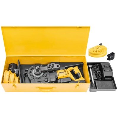 REMS - Rohrbieger Akku-Curvo 22V Set 15-18-22-28 Biegesegment + Gleitstück ø28 581260