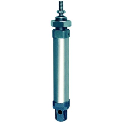 RIEGLER® - Rundzylinder ISO 6432, doppeltwirkend, Magnet, Kolben-Ø25, o.D., Hub 25, G 1/8"