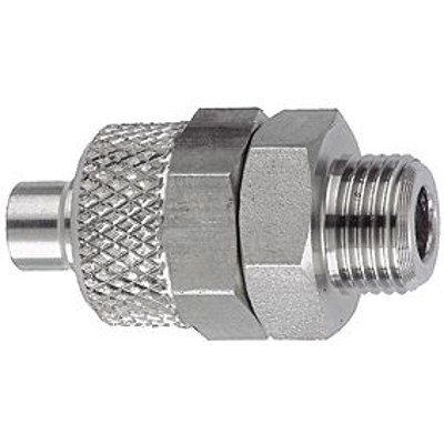 RIEGLER® - Gerade Einschraubverschraubung G 1/8" A, Schlauch 8/6, Edelstahl 1.4571