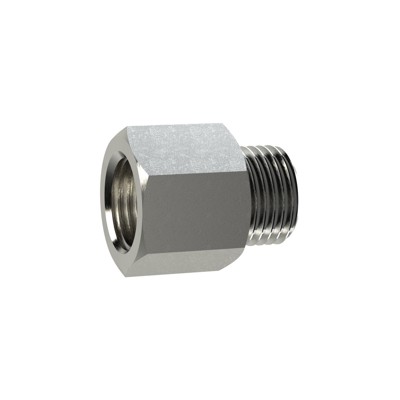 RIEGLER® - Verlängerungsstück, kurz, G 3/8" A, G 3/8" I, SW 22, Messing vernickelt