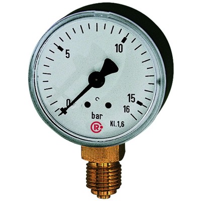 RIEGLER® - Standardmanometer, Stahlblechgehäuse, G 1/4" unten, 0-25,0 bar, Ø 50