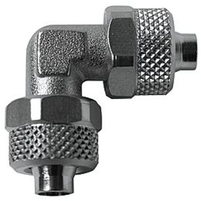 RIEGLER® - Winkelverbinder »value line«, für Schlauch 6/4, Messing vernickelt