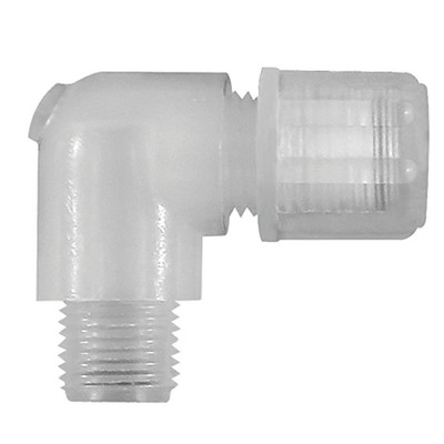 RIEGLER® - Winkel-Einschraubverschraubung G 3/8" A, für Schlauch 4/6mm, PFA