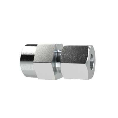 RIEGLER® - Manometer-Anschlussverschraubung G 1/4" I, Rohr-Außen-Ø 4, Stahl verzinkt