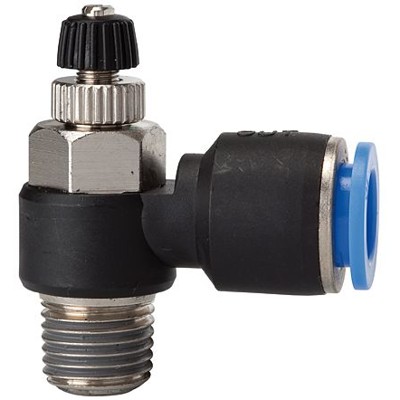 RIEGLER® - Drosselrückschlagventil »Blaue Serie«, Abluftdrossel, R 1/2" A Ø12mm