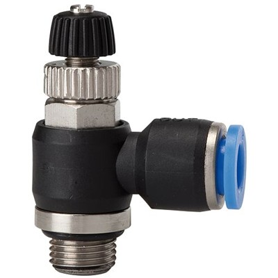 RIEGLER® - Drosselrückschlagventil »Blaue Serie« Abluftdrossel G 1/8" A 15 bar Ø10mm