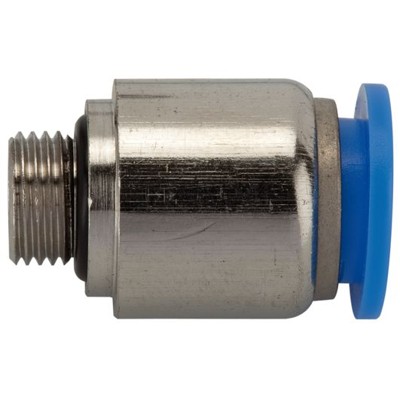 RIEGLER® - Gerade Steckverschraubung »Blaue Serie«, rund, G 1/2" außen Ø 14mm