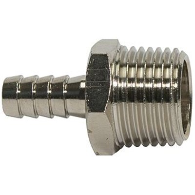 RIEGLER® - Einschraubschlauchtülle »value line«, R 3/8", LW 12, Messing vernickelt