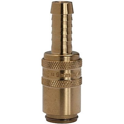 RIEGLER® - Temperierkupplung DN 6, Zapfen 9mm, Absperrventil, Tülle gerade