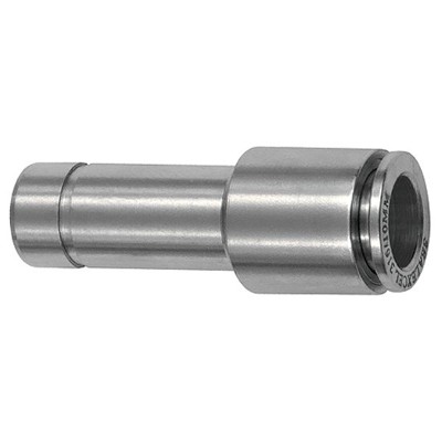 RIEGLER® - Gerade Steckverbindung, Nippel 6mm, reduzierend, Schlauch-Ø 4, Edelstahl 1.4404