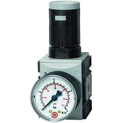 RIEGLER® - Präzisionsdruckregler, durchg. Druckvers. »FUTURA«, BG 2, G 3/8", 0,1-2 bar