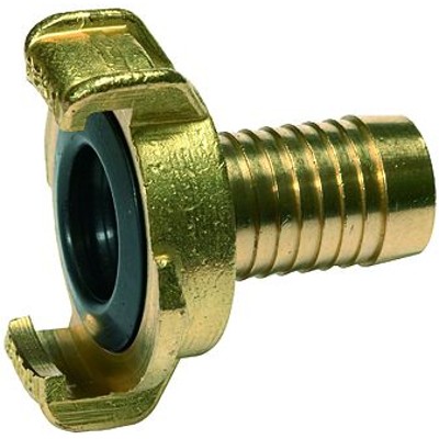 RIEGLER® - GEKA-Schlauchstück, starr, Messing blank, Anschluss LW 32