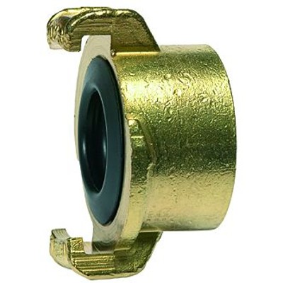 RIEGLER® - GEKA-Gewindestück, starr, Messing blank, G 1.1/2" I