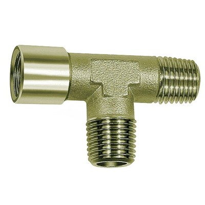 RIEGLER® - T-Stück, außen/außen/innen, G/R 3/4", SW 25, Messing vernickelt