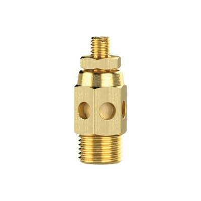 RIEGLER® - Schalldämpfer, Bronce gesintert, Messing-Gehäuse, einstellbar, G 1/8"