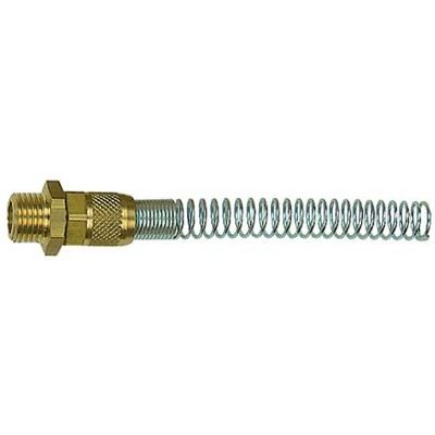 RIEGLER® - Starre Verschraubung, Knickschutzfeder, G 1/4", Schlauch-Ø 6x4