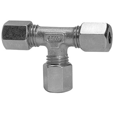 RIEGLER® - T-Verschraubung, Rohr-Außen-Ø 15mm, Stahl verzinkt