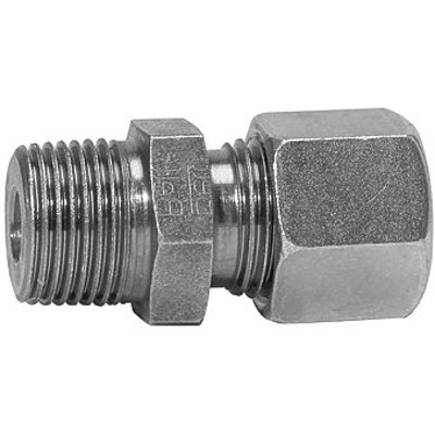 RIEGLER® - Gerade Einschraubverschraubung, R 1/2" A, Rohr-Ø 10, Stahl verzinkt