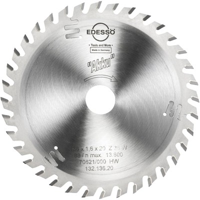 EDESSÖ - HW Kreissägeblatt für Akku-Handkreissäge ø136 x 1,6 x 20mm Z36W