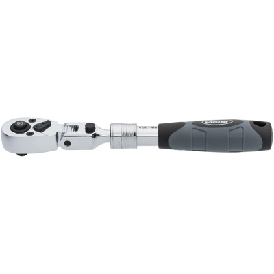 VIGOR® - Teleskop Gelenk-Umschaltknarre ∙ V6614N ∙ 1/4" (6,3mm) Vierkant massiv ∙ 225mm