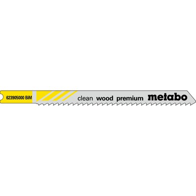 metabo® - U-Stichsägeblatt "clean wood premium" 82 x 2,5mm, BiM 623905000, 5er-Pack