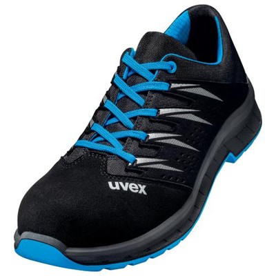 uvex - 2 trend Halbschuhe S1 69378 schwarz/blau, Weite 11, Größe 40